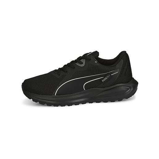PUMA twitch runner ptx jr, scarpe da ginnastica unisex bambini e ragazzi, nero black bianco white, 36 eu