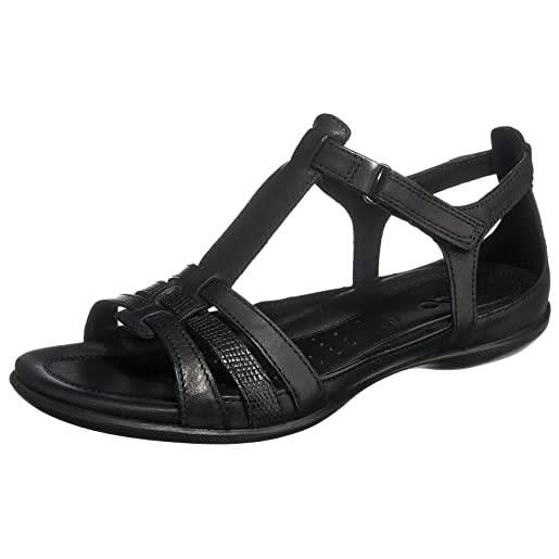ECCO flash t-strap sandal, donna, argento (warm grey metallic/moon rock), 43 eu