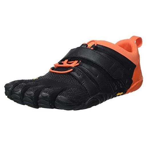Vibram v-train 2.0, scarpe da ginnastica uomo, black orange, 44 eu