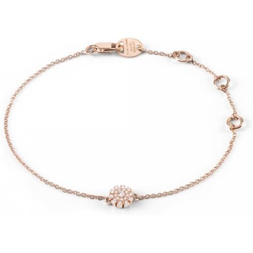 Damiani bracciale margherita in oro rosa con diamanti