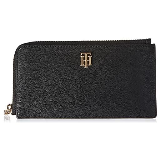 Tommy Hilfiger new casual slim wallet aw0aw13651, portafogli donna, nero (black), os