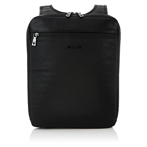 Guess business flat backpack, zaino uomo, black, unica