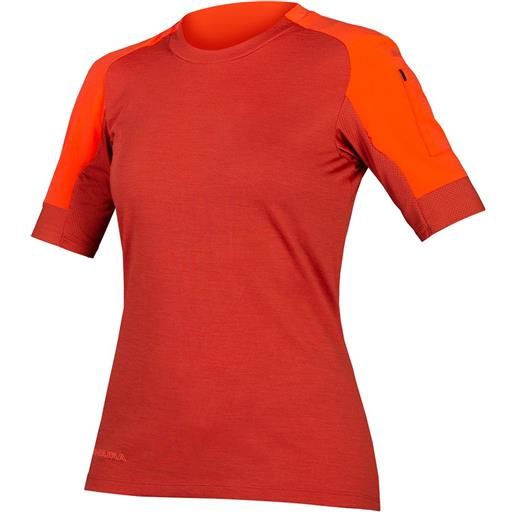 Endura gv500 short sleeve gravel jersey arancione xs donna