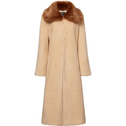 Unreal Fur cappotto spice con collo in finta pelliccia - toni neutri