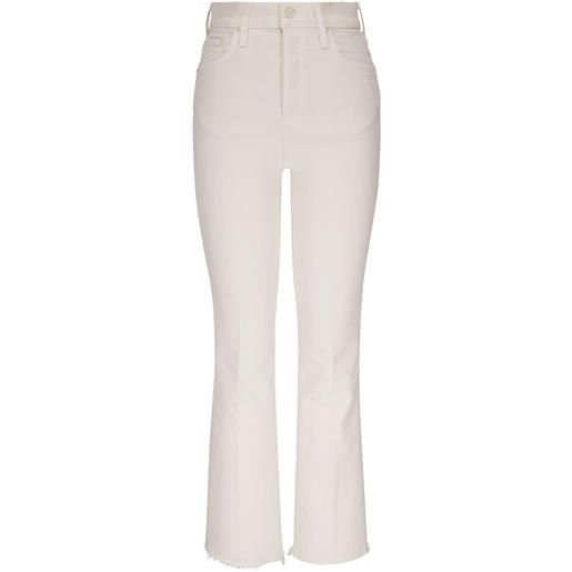 MOTHER jeans svasati crop - bianco