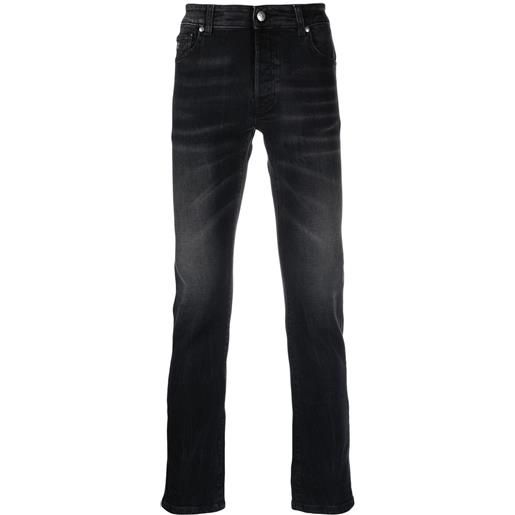 John Richmond jeans con effetto schiarito - nero