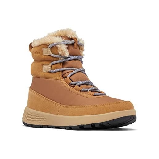 Columbia slopeside peak stivali da neve impermeabili donna, marrone (elk x beach), 38 eu