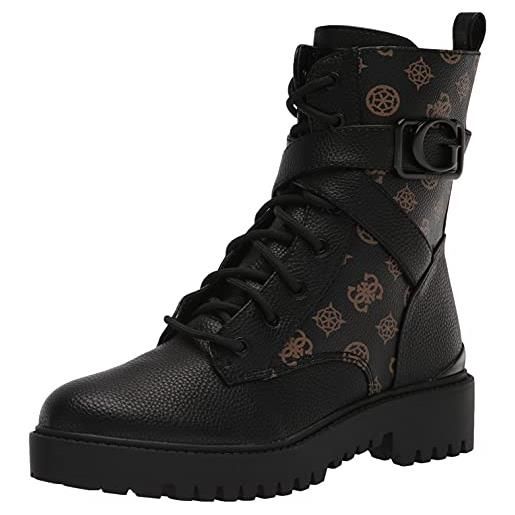 GUESS women's orana combat boot, black, 8.5