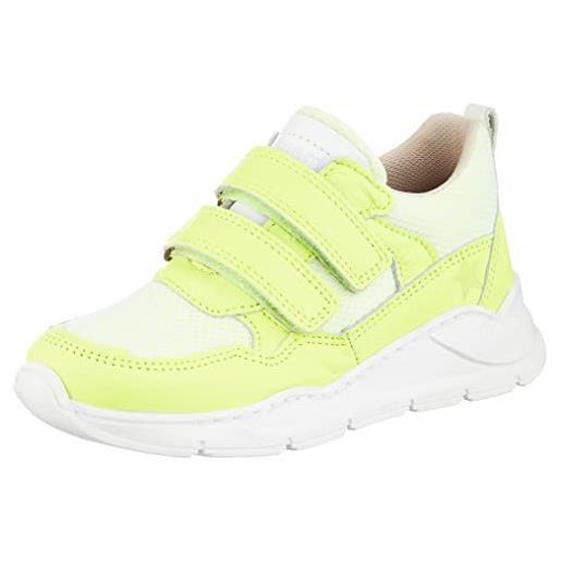 Bisgaard pan v, scarpe da ginnastica unisex-bambini, neon giallo, 24 eu