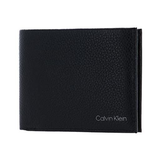 Calvin Klein portafoglio uomo warmth bifold 5 cc w/ coin large piccolo, nero (ck black), taglia unica