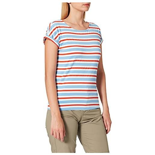 Mexx, maglietta donna, multicolore (marshmallow/della robbia blue/paprika striped 300192), x-small