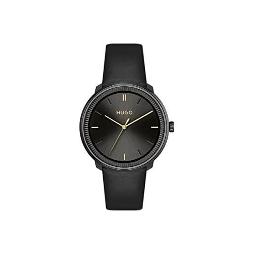 Hugo orologio analogico al quarzo unisex con set di cinturino intercambiabile nero - 1520024