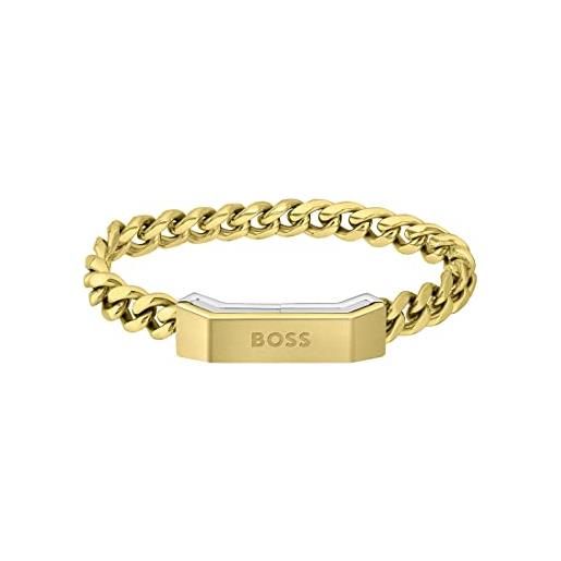 BOSS jewelry braccialetto a catena da uomo collezione carter disponibile in yellow gold s