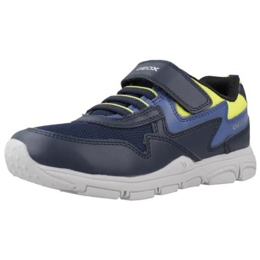 Geox bambino j new torque boy a sneakers bambini e ragazzi, blu/rosso (navy/red), 29 eu