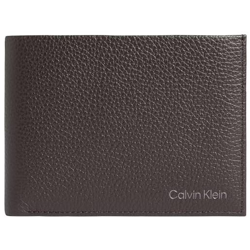 Calvin Klein portafoglio uomo warmth bifold 5 cc w/ coin large piccolo, nero (ck black), taglia unica