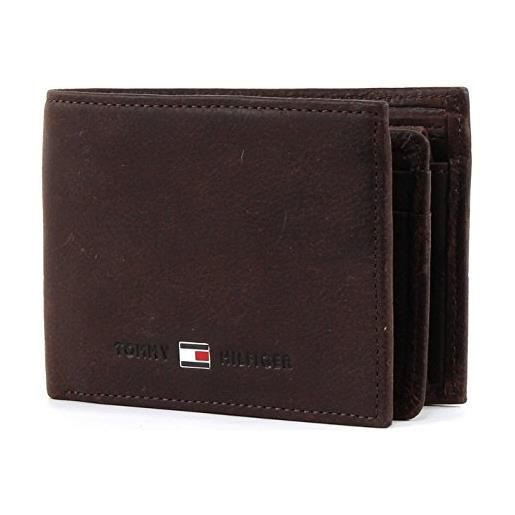 Tommy Hilfiger johnson mini cc flap & coin pocket, portafoglio uomo, nero (schwarz (black 990), 11x9x2 cm (b x h x t)