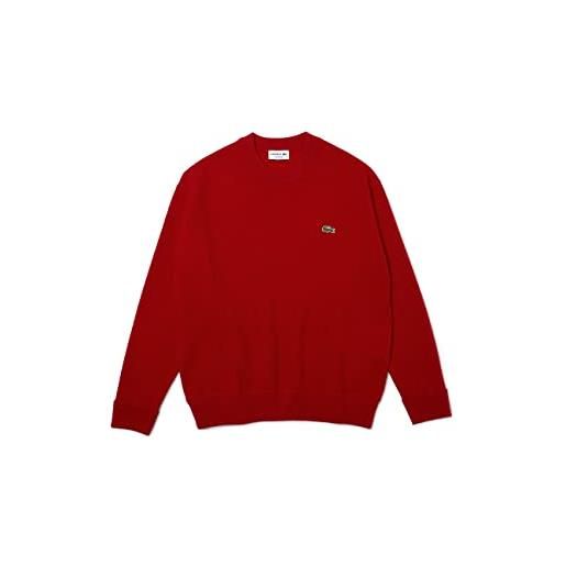 Lacoste ah0532 pullover, red, l uomo