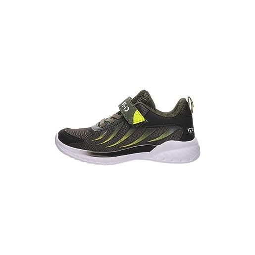 Lurchi lizor-tex, scarpe da ginnastica, nero oliva e giallo fluo, 37 eu