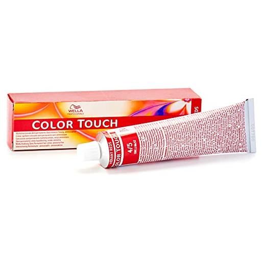 Wella Professionals color touch colorazione in crema, 4/5 castano medio mogano, 60 ml
