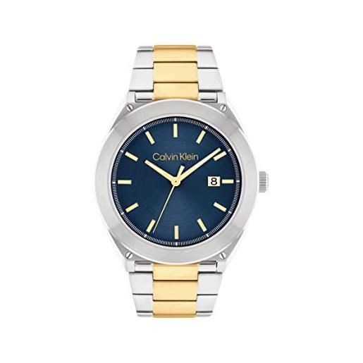 Calvin Klein orologio analogico al quarzo da uomo con cinturino in acciaio inossidabile bicolore - 25200198