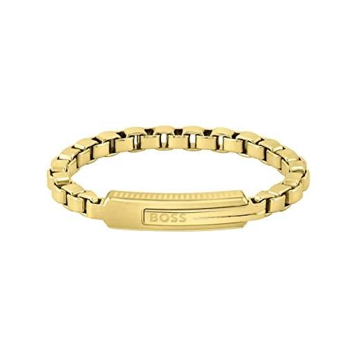 BOSS jewelry braccialetto a catena da uomo collezione orlado disponibile in yellow gold s