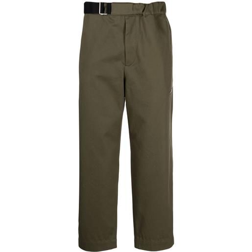 OAMC pantaloni crop con cintura - verde