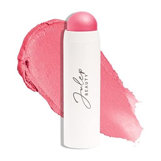 Julep skip the brush cream to powder blush stick - peony pink - blendable e buildable color - 2 in 1 blush and lip makeup stick