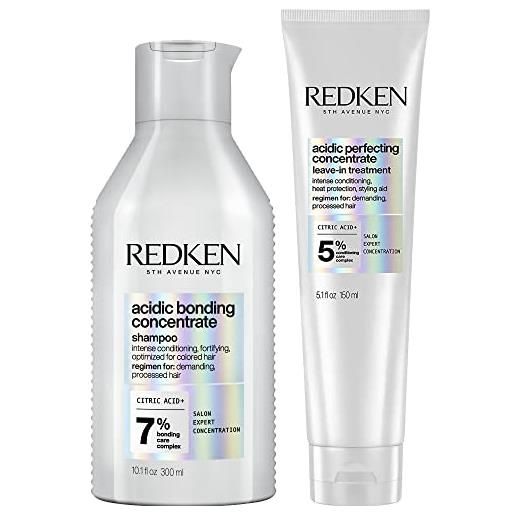 Redken | trattamento professionale acidic bonding concentrate abc, azione riparatrice & shampoo professionale acidic bonding concentrate abc