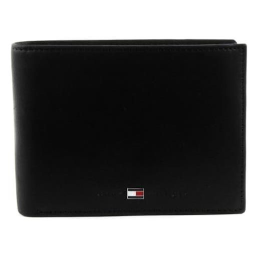 Tommy Hilfiger johnson cc flap and coin pocket, portafoglio uomo, nero (schwarz (black 990), 13x10x2 cm (b x h x t)