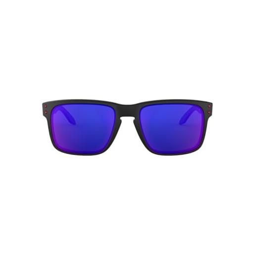 Oakley mod. 9102, occhiale da sole, matte black/positive red iridium, taglia unica, contemporaneo