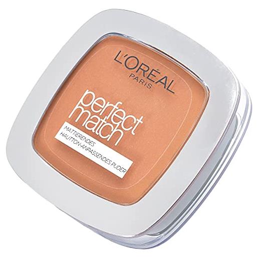 L'Oréal Paris perfect match - polvere opacizzante in 8. D/8. W golden cappucchino, adattabile alla pelle, 9 g