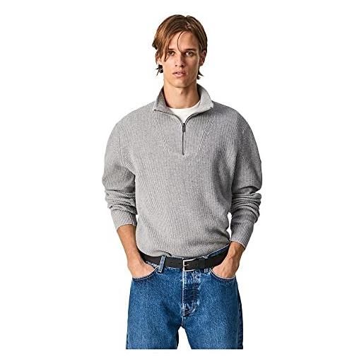 Pepe Jeans jeff, maglia maniche lunghe uomo, grigio (grey marl), xxl