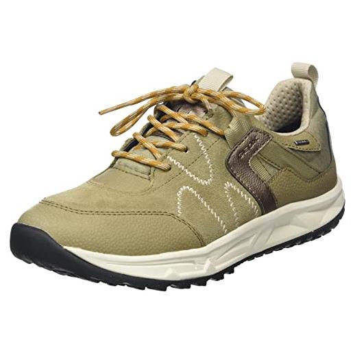 Geox donna d delray b abx a sneakers donna, verde (lt olive), 41 eu