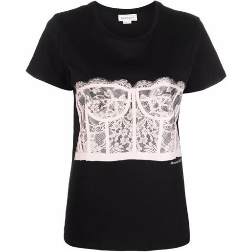 Alexander McQueen t-shirt con stampa - nero