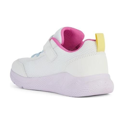 Geox j sprintye girl b, scarpe da ginnastica, bianco/multicolore, 29 eu