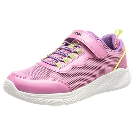 Geox bambina j sprintye girl d sneakers bambine e ragazze, rosa/verde (fuchsia/lime), 38 eu