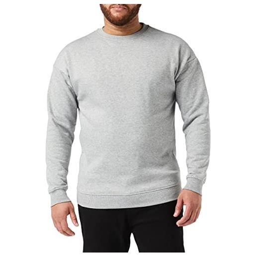 Urban classics felpa uomo oversize a maniche lunghe, maglione per l´inverno, polsini e vita elastici, colore redwine, taglia 5xl