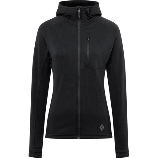 Black Diamond coefficient hoodie fleece nero l donna