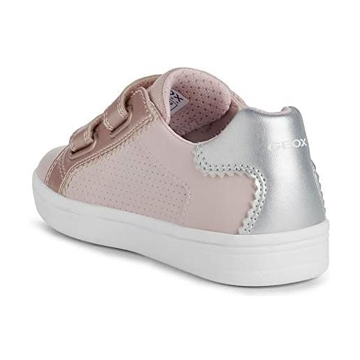 Geox bambina j djrock girl d sneakers bambine e ragazze, rosa/argento (rose/silver), 39 eu