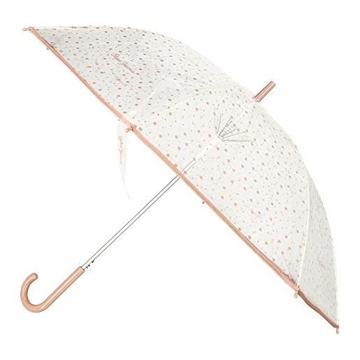 Pepe Jeans valeria ombrello beige poliestere con bastone in alluminio, beige, ombrello