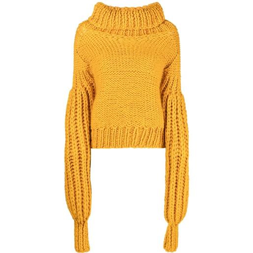 CONCEPTO maglione con maniche a palloncino - giallo