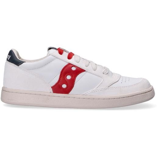 Saucony sneaker jazz court premium bianco rosso