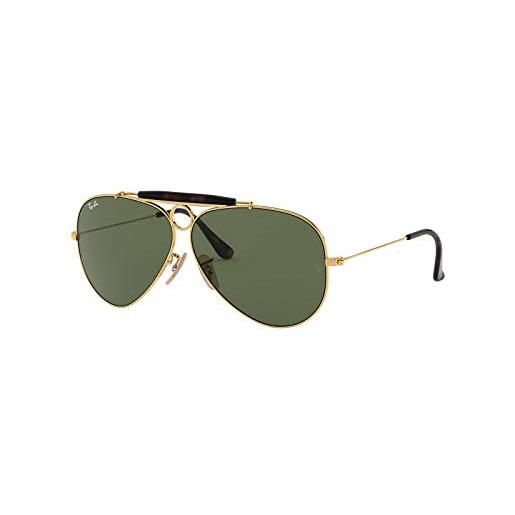 Ray-Ban rb3025-001/51-58 occhiali da sole, verde, 58 unisex-adulto