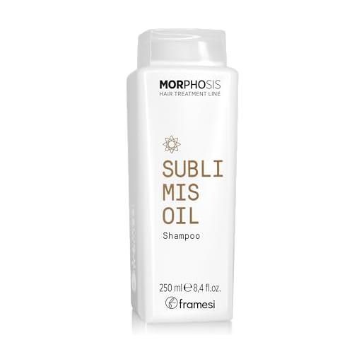 Framesi new morphosis hair treatment line | sublimis oil shampoo 250 ml