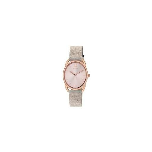 Genérico orologio tous quadrante ovale acciaio rosa cinturino beige 200351017, acciaio