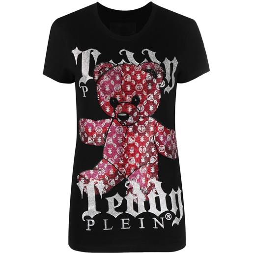 Philipp Plein t-shirt con monogramma - nero