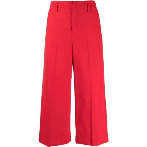 Polo Ralph Lauren pantaloni culotte a vita alta - rosso