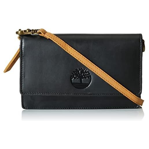 Timberland portafoglio, borsa a tracolla rfid in pelle donna, nero (ciottolo), einheitsgröße