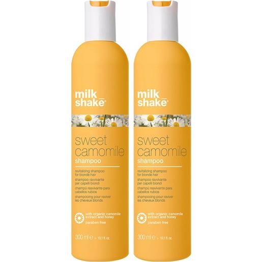 milk_shake sweet camomile shampoo 300ml 2 pezzi - shampoo ravvivante capelli biondi