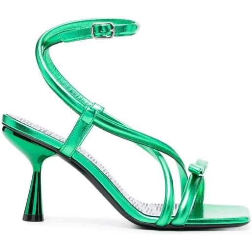 Pierre Hardy sandali con design incrocio - verde